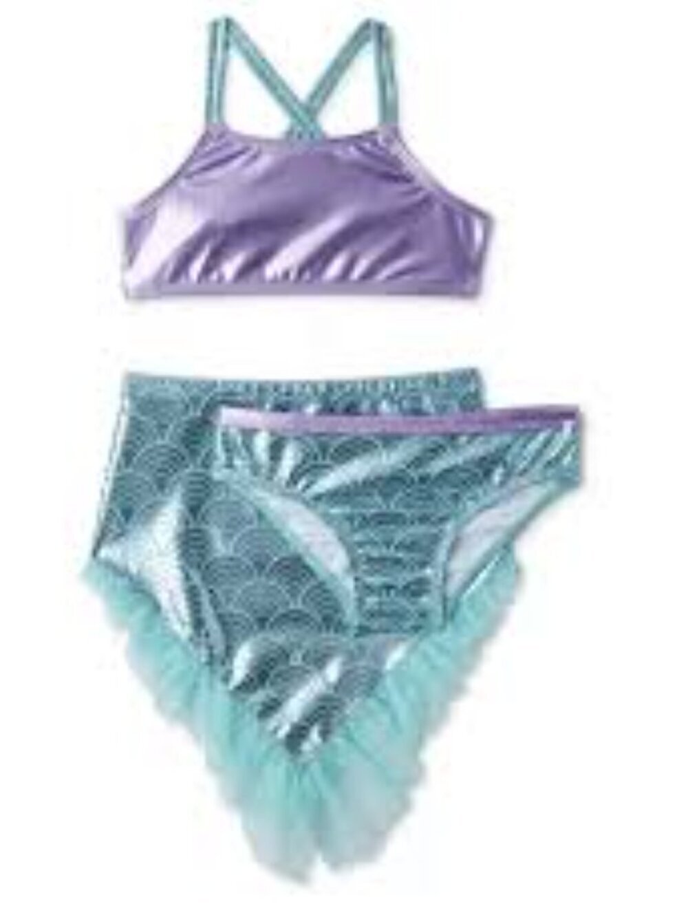 Wonder Nation Mermaidcore Baby Girl Mermaid Swimsuit Set Size 18 Months